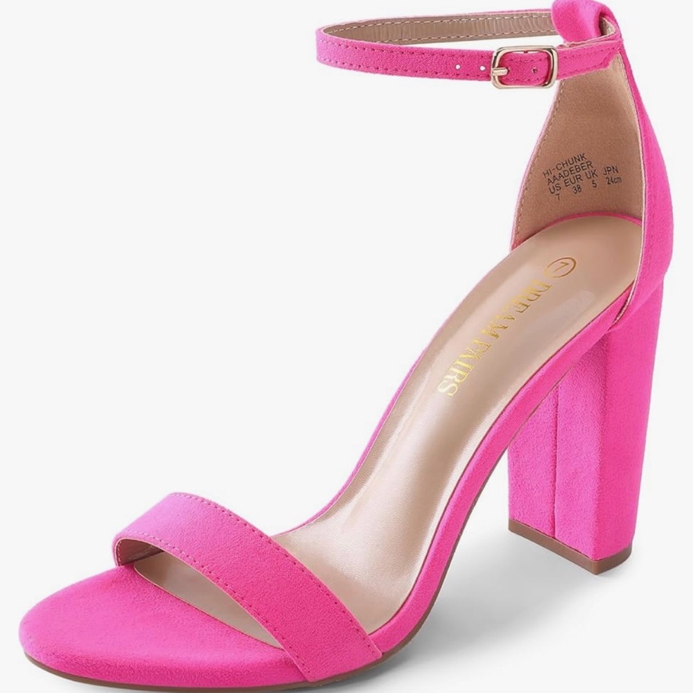 Pink Block High Heels